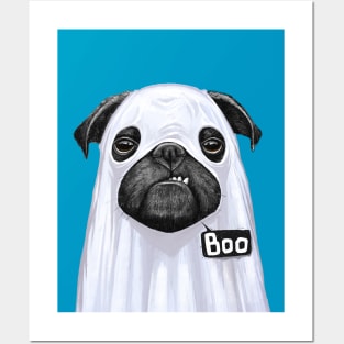 Pug Boo Posters and Art